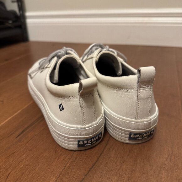 Sperry Women’s White Leather Platform Sneakers – Size 9 – Memory Foam Comfort - Picture 3 of 6
